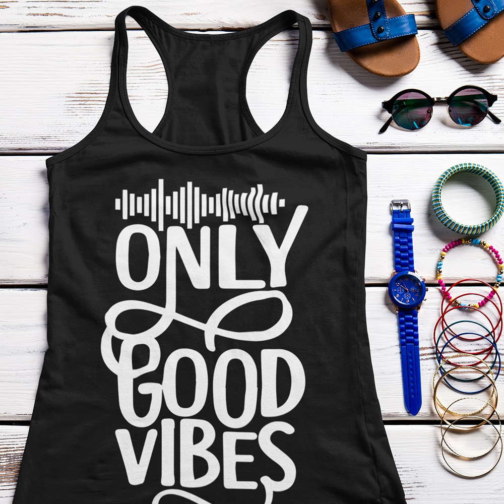 Only Good Vibes Women's Tank Top (White Lettering)