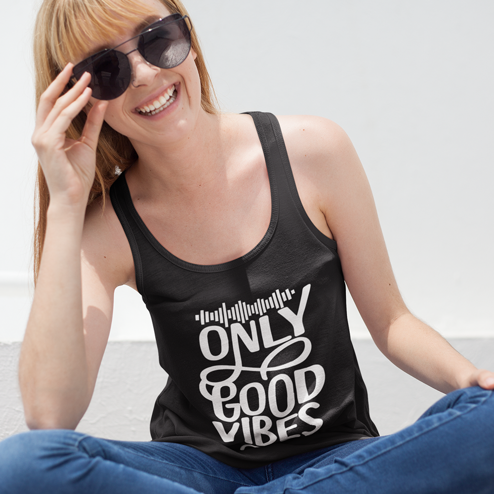 Only Good Vibes Women's Tank Top (White Lettering)