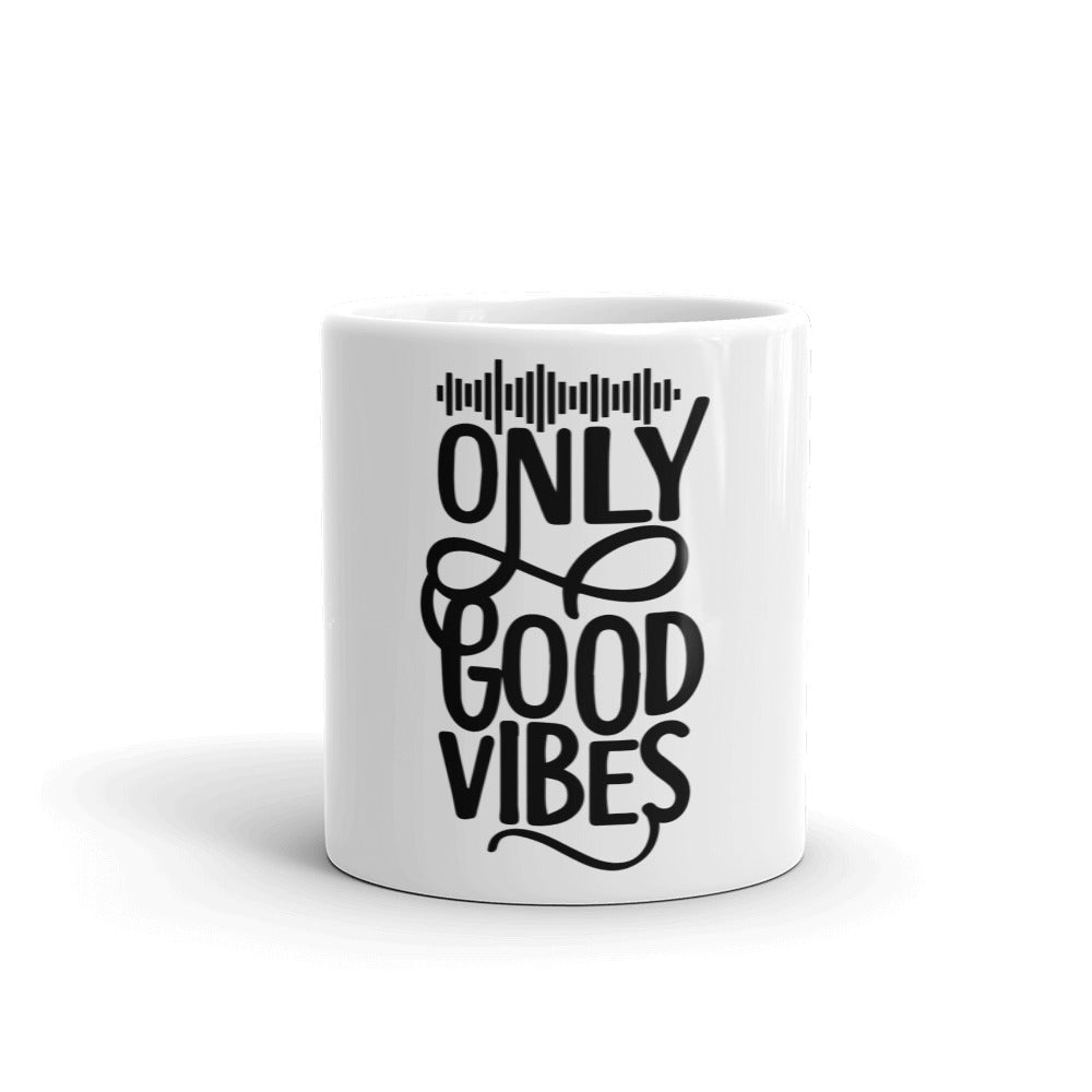 Only Good Vibes White Glossy Mug